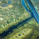 Flying over the delta