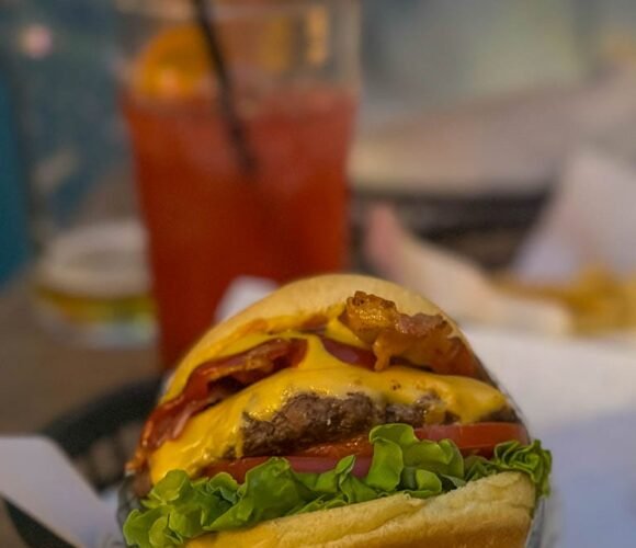 Burger at Holy Moley in Santiago, Chile