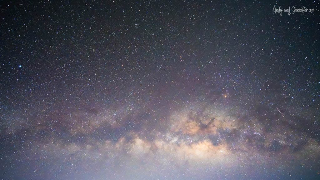 Clear Milky Way galaxy night sky panorama