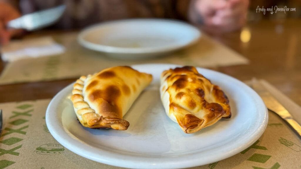 Fresh empanadas served on plate in Buenos Aires, Argentina