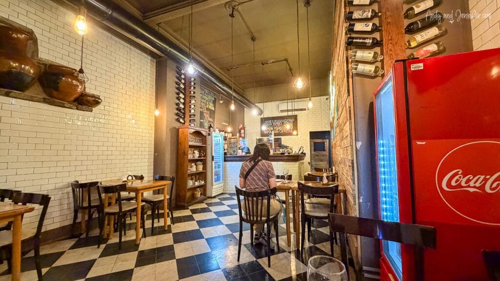 Interior of traditional empanada shop in Buenos Aires, Argentina