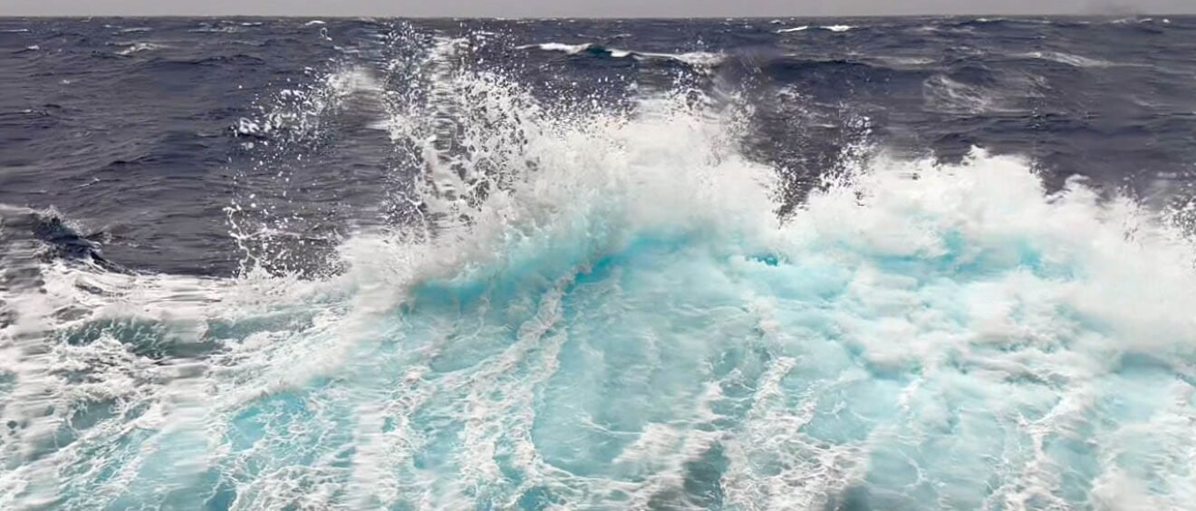 Ocean waves crashing in the Drake Passage during an Antarctica crossing