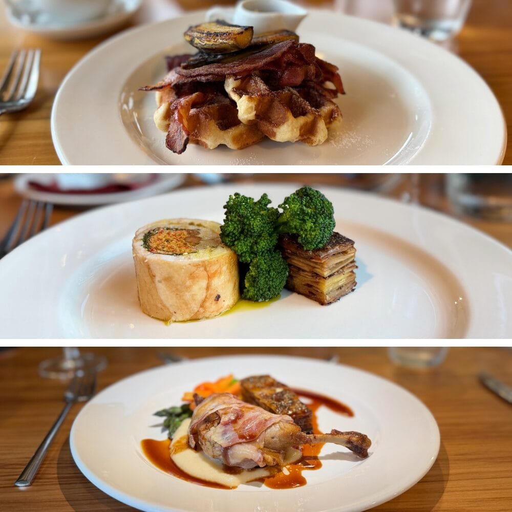 Gourmet food served at Lake Moeraki Wilderness Lodge on New Zealand’s West Coast