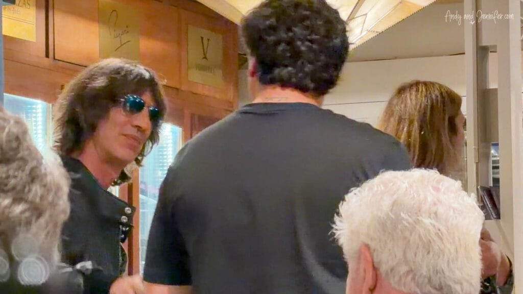 Liam Gallagher inside restaurant in Buenos Aires, Argentina