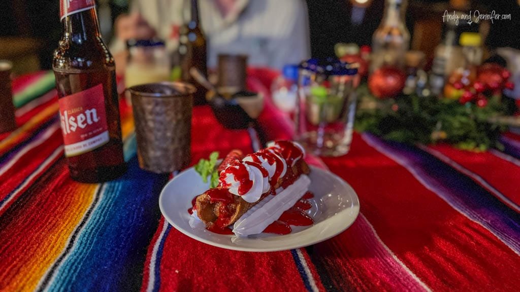 Dessert served during a family-style meal at Rancho Naturalista in Costa Rica.