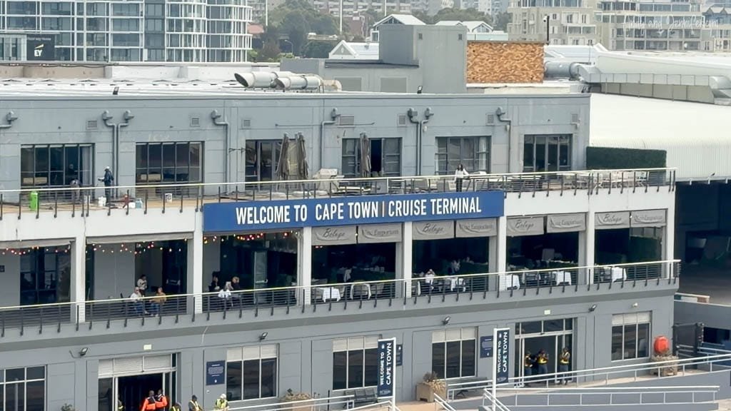 Cape Town Cruise Terminal at the V&A Waterfront, viewed from Silver Wind after arriving in Cape Town.