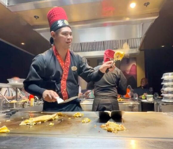 Teppanyaki aboard the Norwegian Spirit